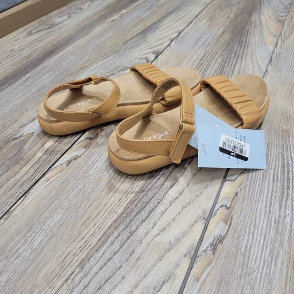 Cat & Jack Sandals Girls Size 1 Brown - Picture 6 of 9